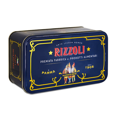 Rizzoli-Verpackung BIO in blaue Dose