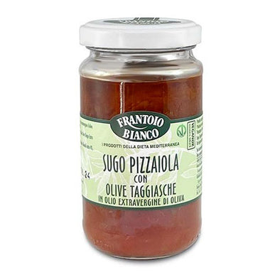 Pizzaiola-Sauce mit Taggiasche-Oliven 180 GR Frantoio Bianco