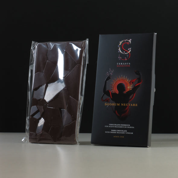 DEORUM NECTARE DARK Chocolat noir fourré au vinaigre balsamique de cerise 120g Cerasus Sanguine