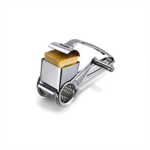 Kurbel-Käsereibe aus rostfreiem Stahl der Marke Parmigiano Reggiano